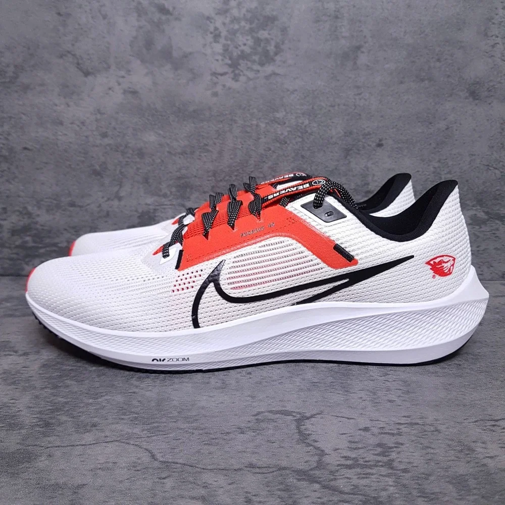 NIKE Air Zoom Pegasus 40 Oregon State Beavers Running Shoes Mens 14 White Orange